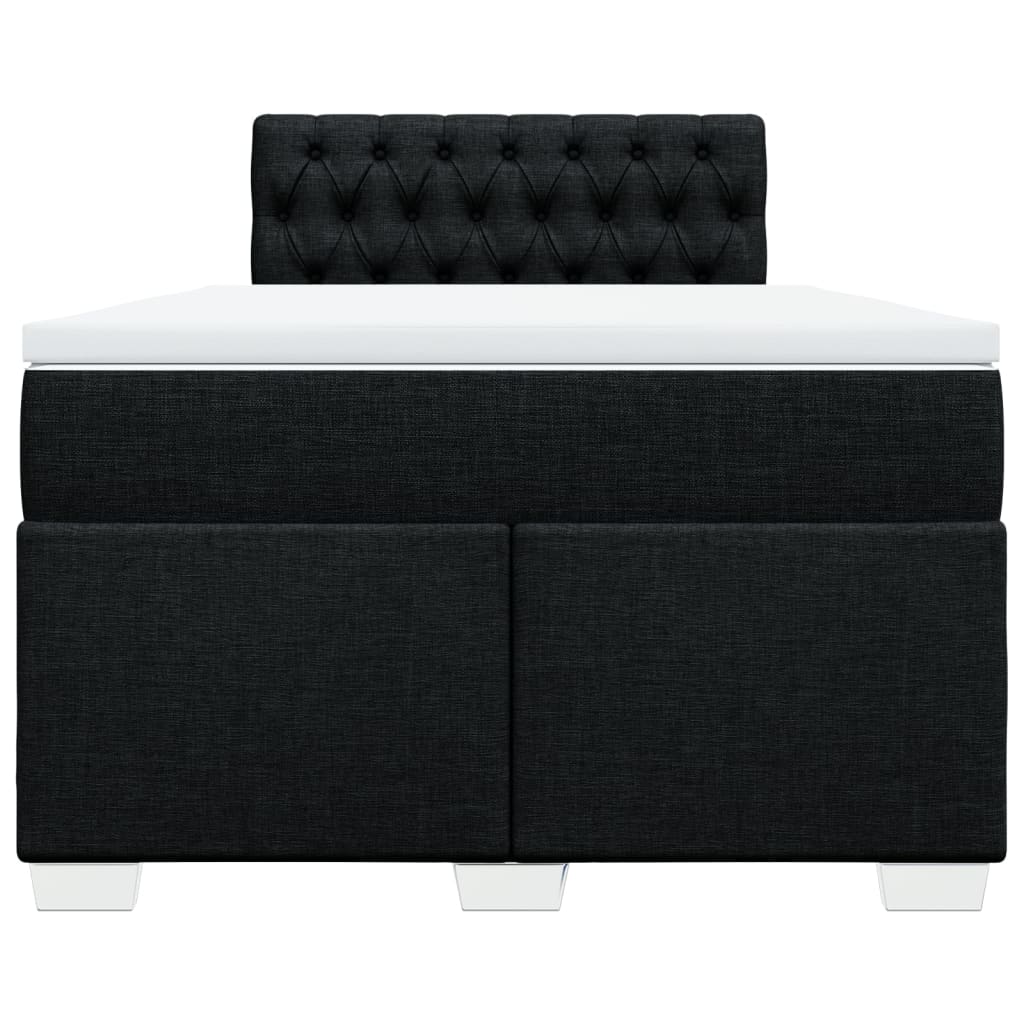 Giroletto a Molle con Materasso Nero 120x200 cm in Tessuto | homemem39