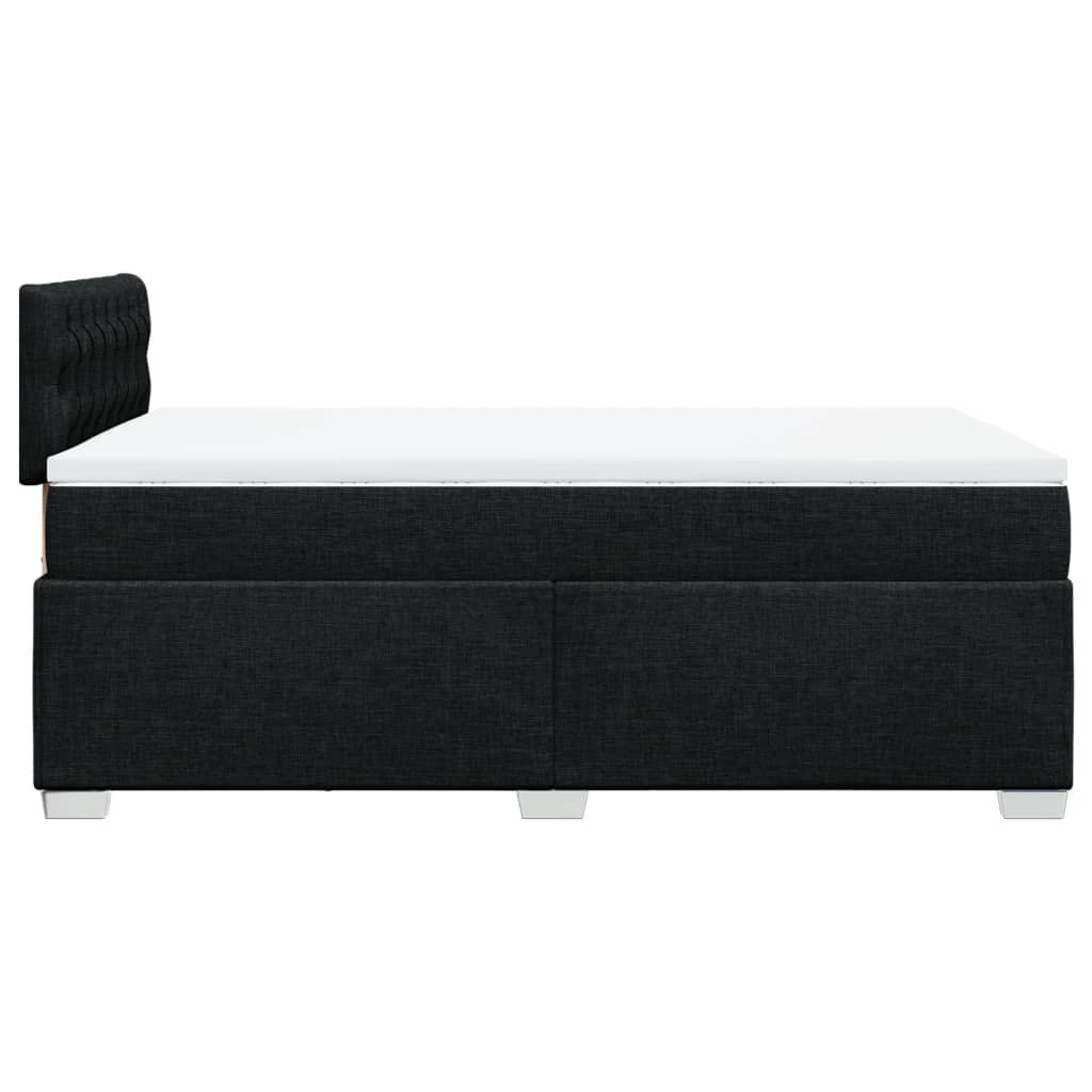 Giroletto a Molle con Materasso Nero 120x200 cm in Tessuto | homemem39