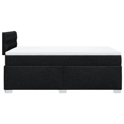 Giroletto a Molle con Materasso Nero 120x200 cm in Tessuto | homemem39