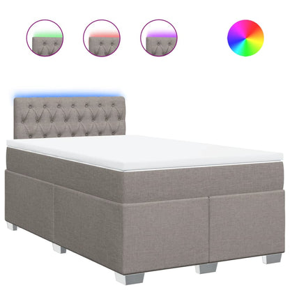 Giroletto a Molle con Materasso Tortora 120x200 cm in Tessuto | homemem39