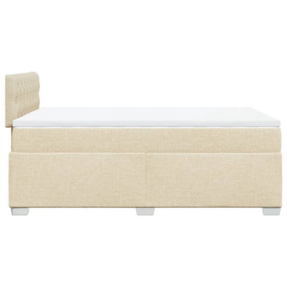 Giroletto a Molle con Materasso Crema 120x200 cm in Tessuto | homemem39