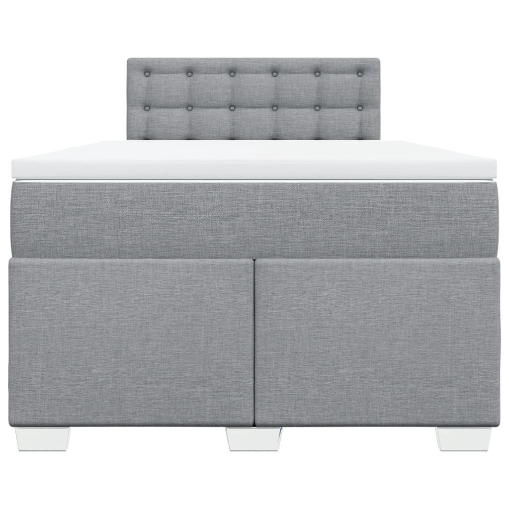 Giroletto a Molle con Materasso Grigio Chiaro 120x200cm Tessuto | homemem39