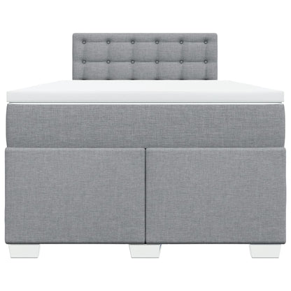 Giroletto a Molle con Materasso Grigio Chiaro 120x200cm Tessuto | homemem39