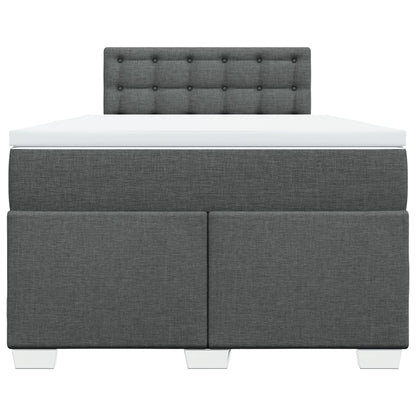 Giroletto a Molle con Materasso Grigio Scuro 120x200 cm Tessuto - homemem39