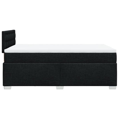 Giroletto a Molle con Materasso Nero 120x200 cm in Tessuto | homemem39