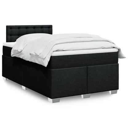 Giroletto a Molle con Materasso Nero 120x200 cm in Tessuto | homemem39