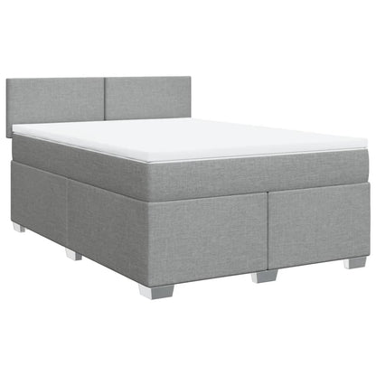 Giroletto a Molle con Materasso Grigio Chiaro 140x190cm Tessuto | homemem39