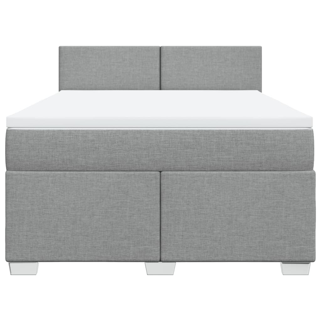Giroletto a Molle con Materasso Grigio Chiaro 140x190cm Tessuto | homemem39