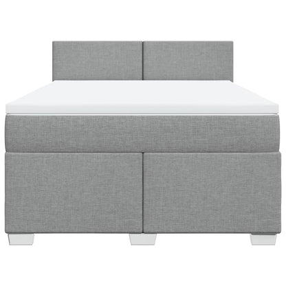 Giroletto a Molle con Materasso Grigio Chiaro 140x190cm Tessuto | homemem39