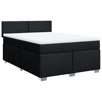 Giroletto a Molle con Materasso Nero 140x190 cm in Tessuto | homemem39