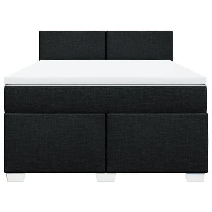 Giroletto a Molle con Materasso Nero 140x190 cm in Tessuto | homemem39
