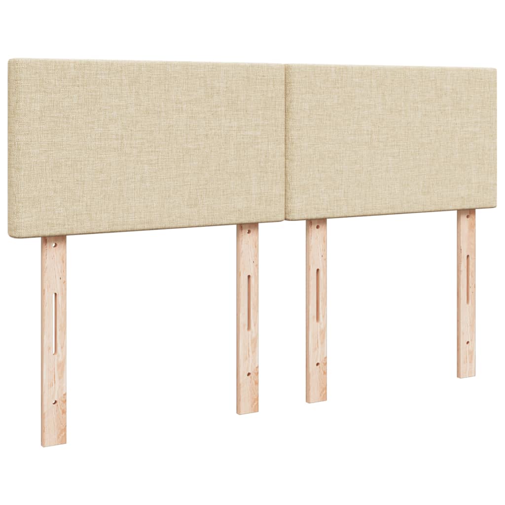 Giroletto a Molle con Materasso Crema 140x19 cm in Tessuto | homemem39