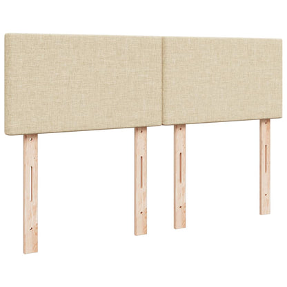 Giroletto a Molle con Materasso Crema 140x19 cm in Tessuto | homemem39