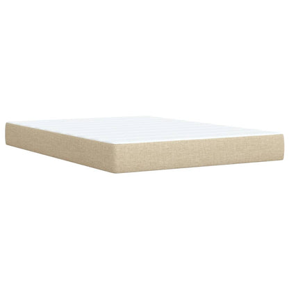 Giroletto a Molle con Materasso Crema 140x19 cm in Tessuto | homemem39