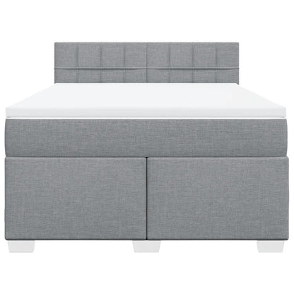 Giroletto a Molle con Materasso Grigio Chiaro 140x190cm Tessuto | homemem39
