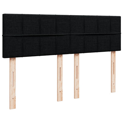 Giroletto a Molle con Materasso Nero 140x190 cm in Tessuto | homemem39