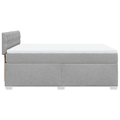 Giroletto a Molle con Materasso Grigio Chiaro 140x190cm Tessuto | homemem39