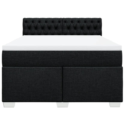Giroletto a Molle con Materasso Nero 140x190 cm in Tessuto | homemem39
