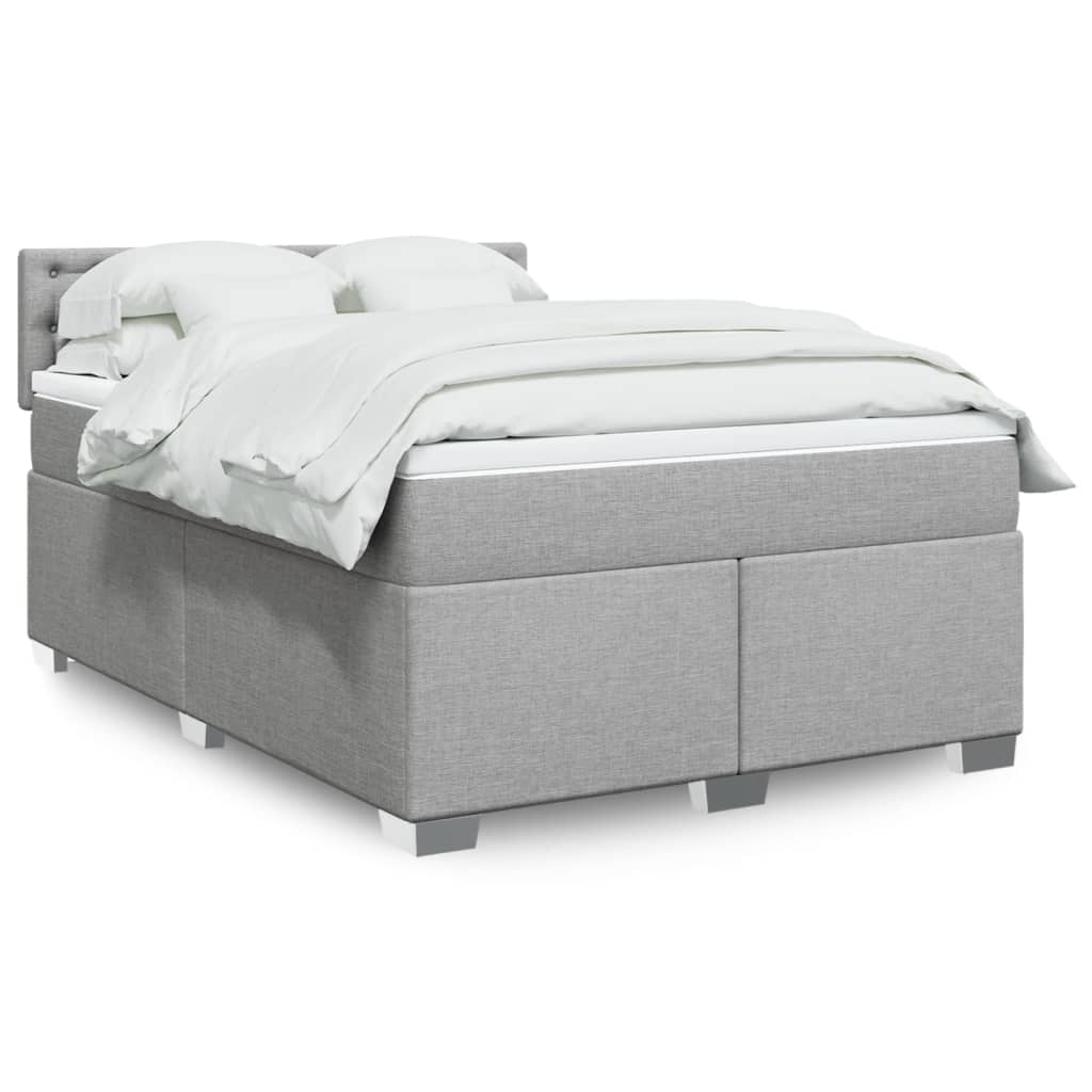 Giroletto a Molle con Materasso Grigio Chiaro 140x190cm Tessuto | homemem39