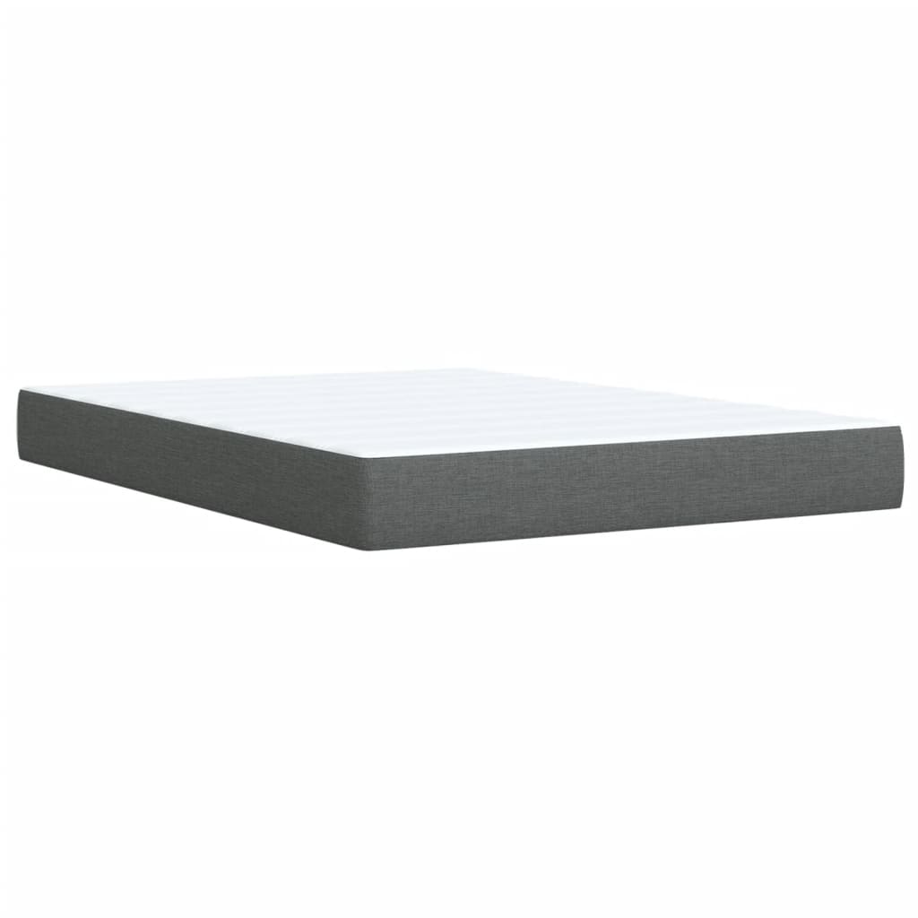 Giroletto a Molle con Materasso Grigio Scuro 140x190 cm Tessuto | homemem39