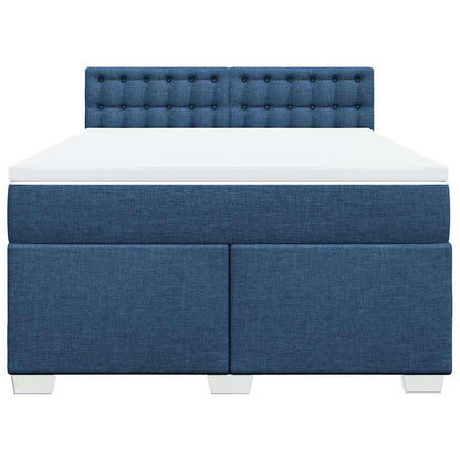 Giroletto a Molle con Materasso Blu 140x190 cm in Tessuto