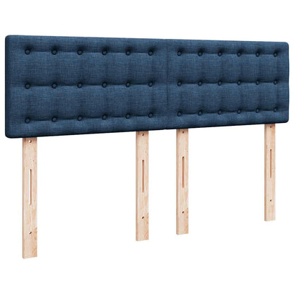 Giroletto a Molle con Materasso Blu 140x190 cm in Tessuto
