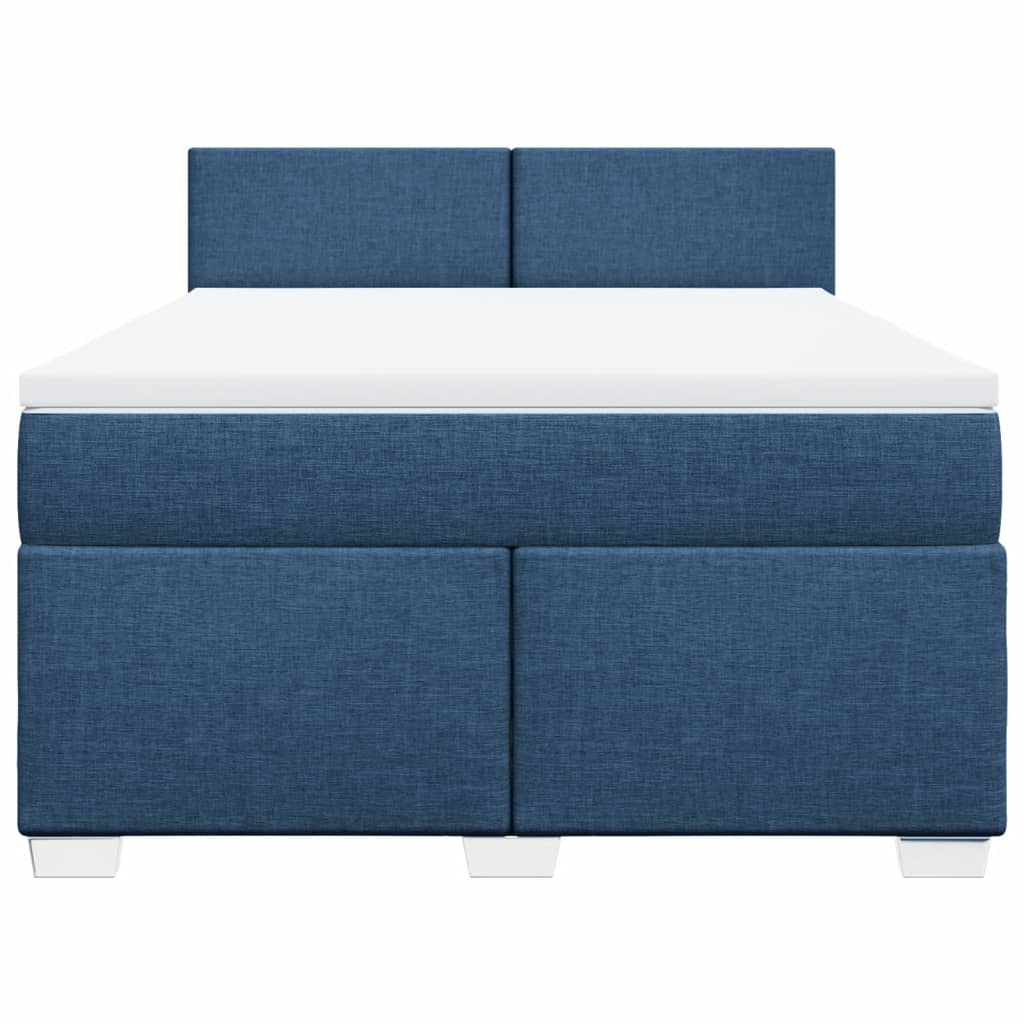 Giroletto a Molle con Materasso Blu 140x200 cm in Tessuto