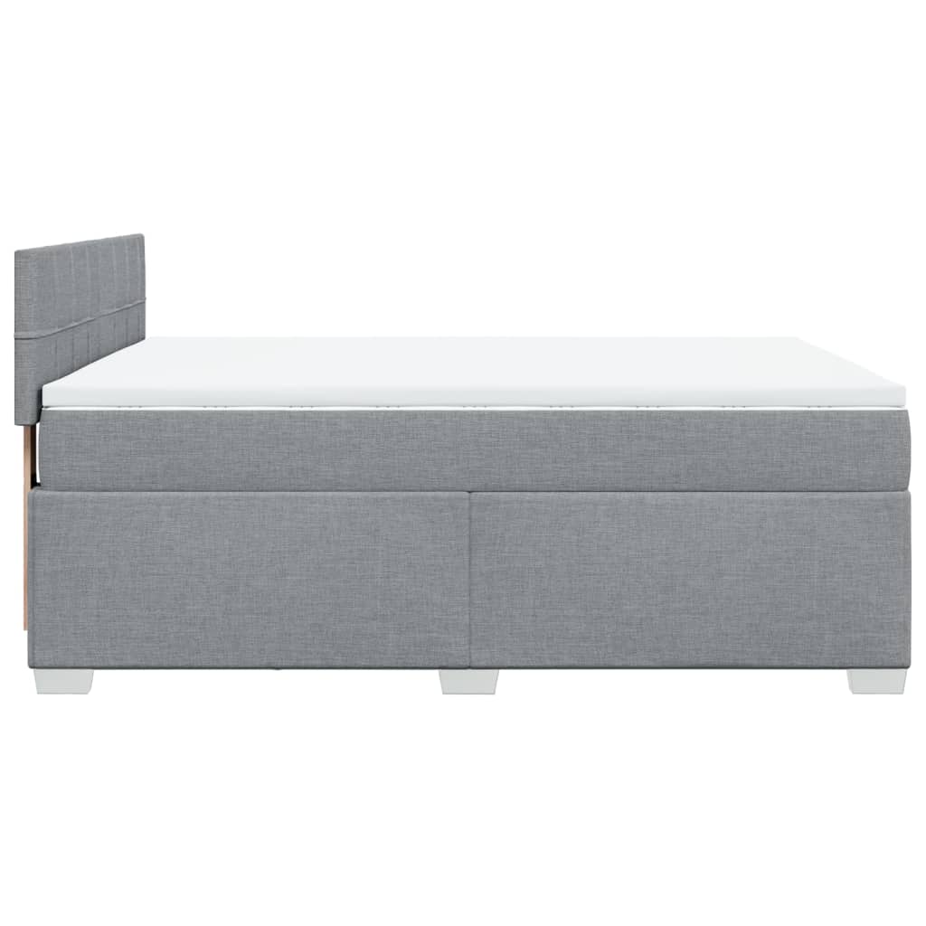 Giroletto a Molle con Materasso Grigio Chiaro 140x200cm Tessuto | homemem39