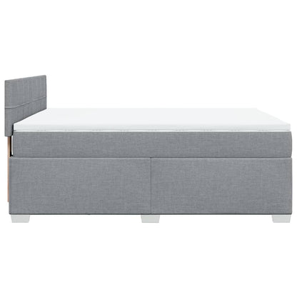 Giroletto a Molle con Materasso Grigio Chiaro 140x200cm Tessuto | homemem39