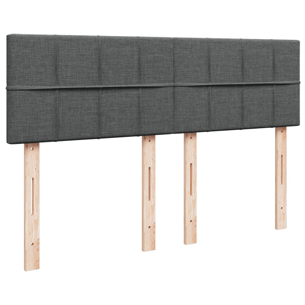 Giroletto a Molle con Materasso Grigio Scuro 140x200cm Tessuto | homemem39