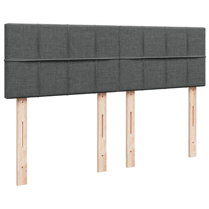 Giroletto a Molle con Materasso Grigio Scuro 140x200cm Tessuto | homemem39