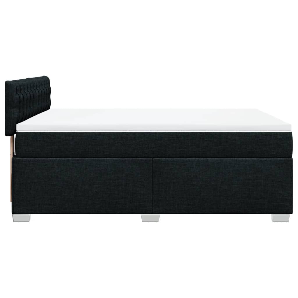 Giroletto a Molle con Materasso Nero 140x200 cm in Tessuto | homemem39