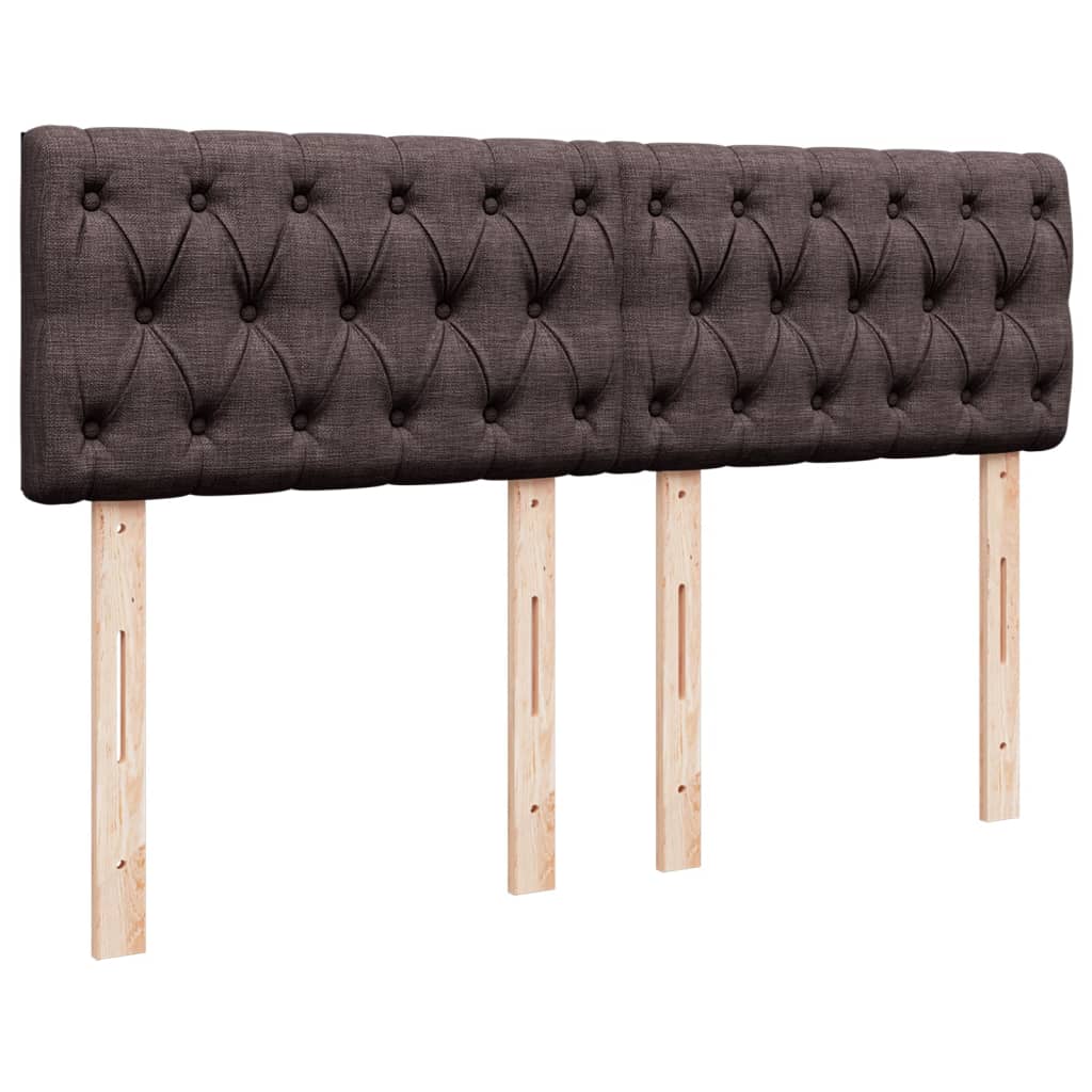 Giroletto a Molle con Materasso Marrone Scuro 140x200cm Tessuto | homemem39