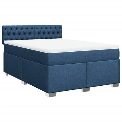Giroletto a Molle con Materasso Blu 140x200 cm in Tessuto | homemem39