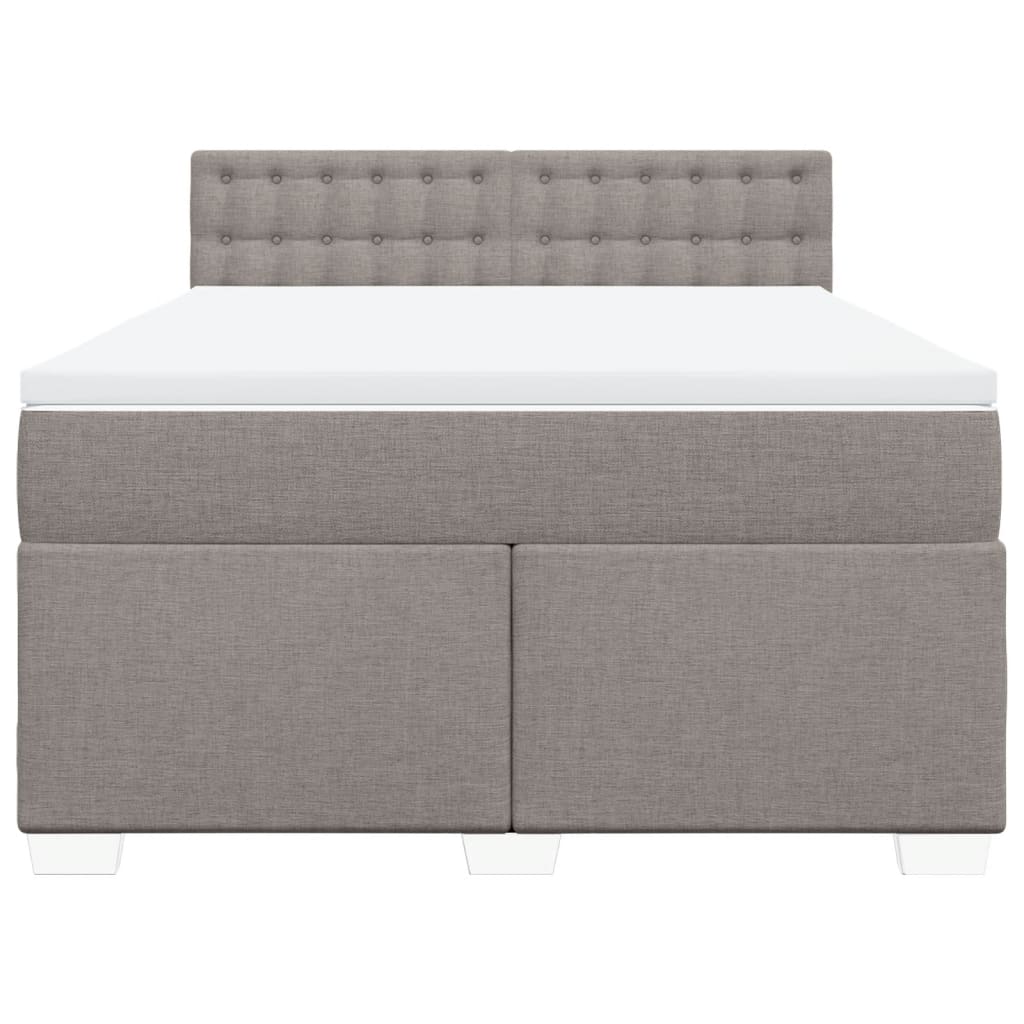 Giroletto a Molle con Materasso Tortora 140x200 cm in Tessuto | homemem39