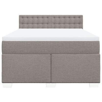 Giroletto a Molle con Materasso Tortora 140x200 cm in Tessuto | homemem39