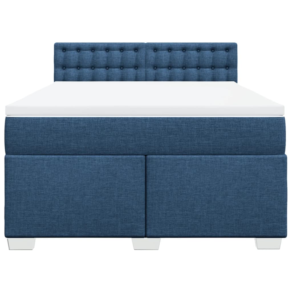 Giroletto a Molle con Materasso Blu 140x200 cm in Tessuto | homemem39