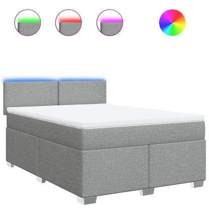 Giroletto a Molle con Materasso Grigio Chiaro160x200 cm Tessuto | homemem39