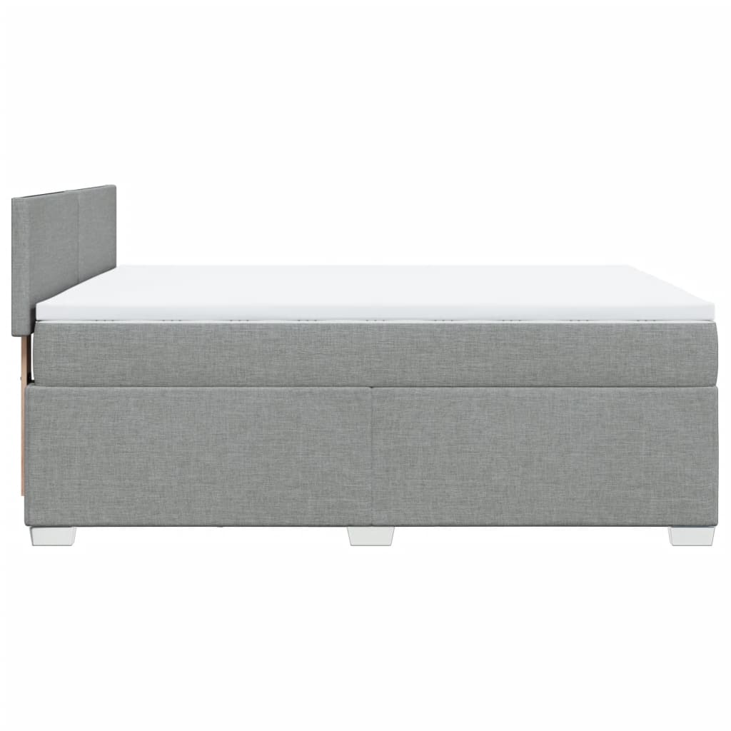 Giroletto a Molle con Materasso Grigio Chiaro160x200 cm Tessuto | homemem39