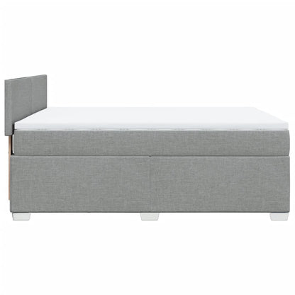 Giroletto a Molle con Materasso Grigio Chiaro160x200 cm Tessuto | homemem39