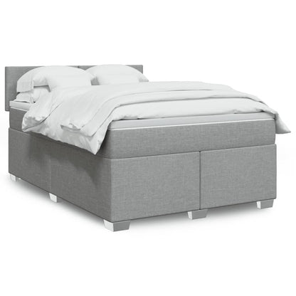 Giroletto a Molle con Materasso Grigio Chiaro160x200 cm Tessuto | homemem39