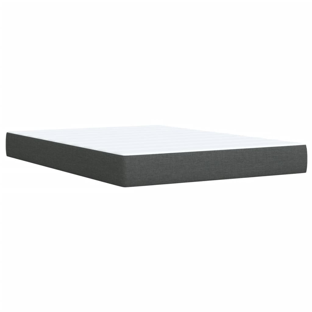 Giroletto a Molle con Materasso Grigio Scuro 160x200 cm Tessuto