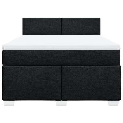 Giroletto a Molle con Materasso Nero 160x200 cm in Tessuto | homemem39