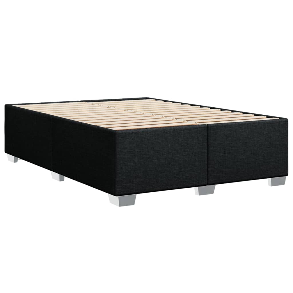 Giroletto a Molle con Materasso Nero 160x200 cm in Tessuto | homemem39