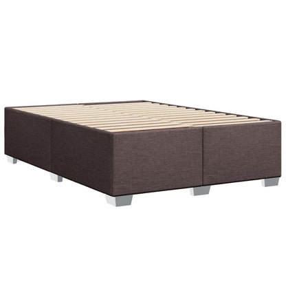 Giroletto a Molle con Materasso Marrone Scuro 160x200cm Tessuto