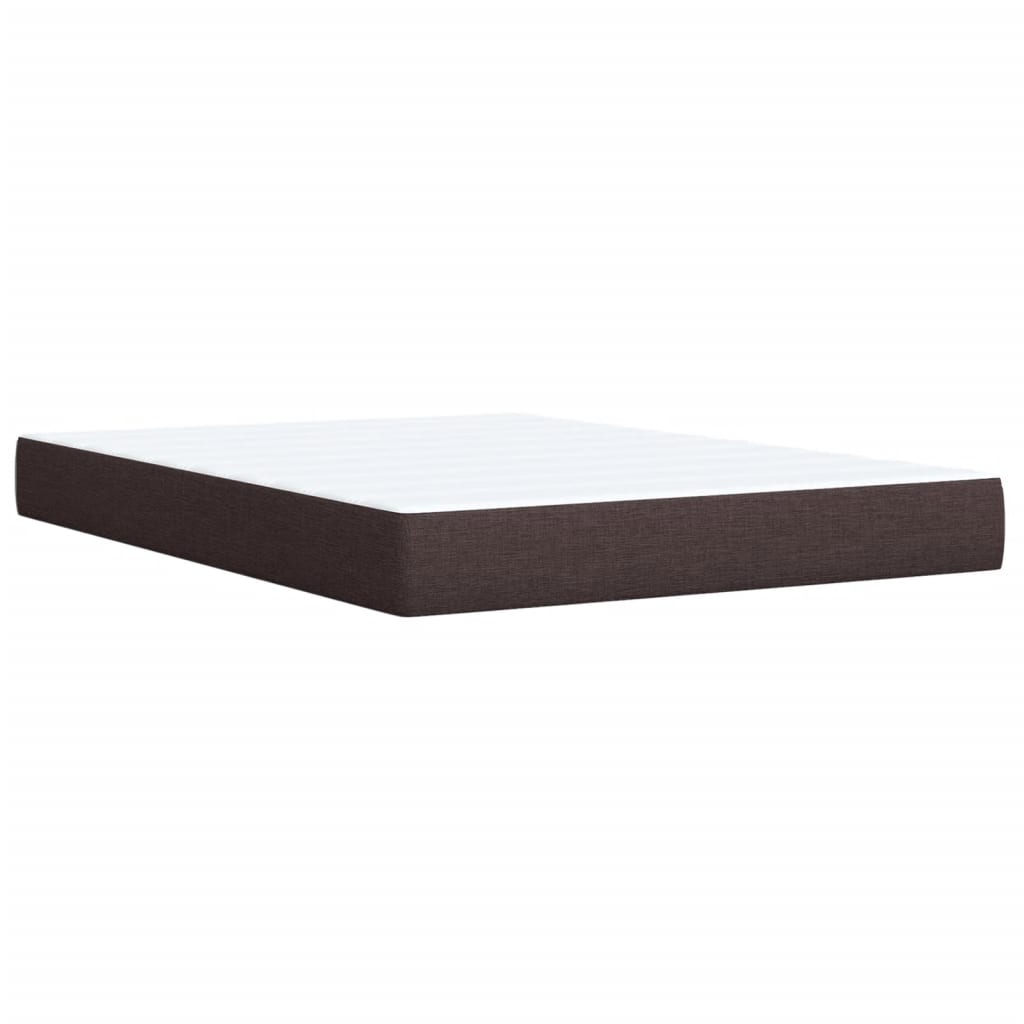Giroletto a Molle con Materasso Marrone Scuro 160x200cm Tessuto | homemem39