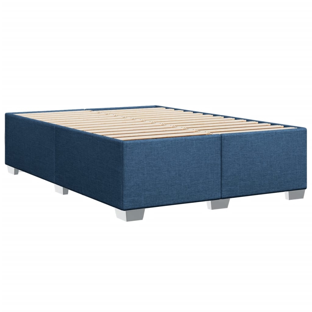 Giroletto a Molle con Materasso Blu 160x200 cm in Tessuto