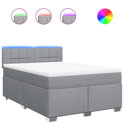 Giroletto a Molle con Materasso Grigio Chiaro160x200 cm Tessuto | homemem39