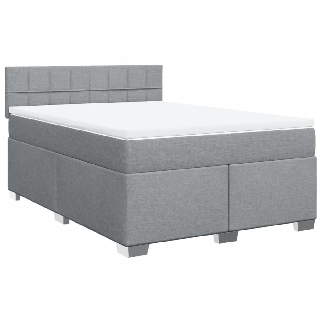 Giroletto a Molle con Materasso Grigio Chiaro160x200 cm Tessuto | homemem39