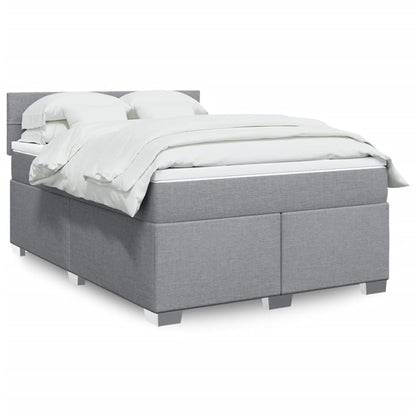 Giroletto a Molle con Materasso Grigio Chiaro160x200 cm Tessuto | homemem39